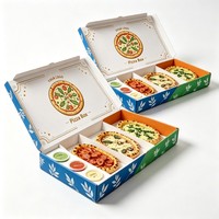 Boîte à pizza en carton ondulé, finition mate, anti-graisse, avec logo personnalisé, fournisseur direct d'usine, vente chaude