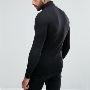 Wholesale Men Long Sleeve <b>Muscle</b> Slim <b>Fit</b> <b>T</b>-<b>shirts</b> in Bulk Custom Printing Turtleneck Plain <b>T</b>-<b>shirts</b> Man Tee Winter Garments - Product Image 5