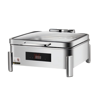 Chauffe-Plat Électrique Carré LIYUNDA 6L en Acier Inoxydable 304 – Équipement Commercial de Maintien au Chaud des Aliments pour la Restauration