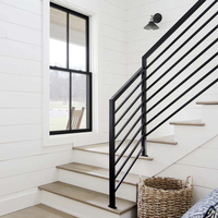 Escalier moderne en alliage d'aluminium Système de terrasse en acier Table de balcon Barre d'extérieur suspendue Balustres pliants Support d'escalier Garde-corps