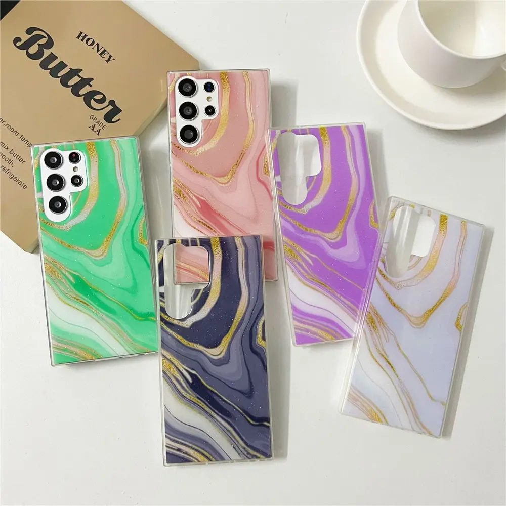 Luxury Marble Shockproof Phone case for Samsung S24 ultra S23 plus S22 S21 A05 A05S A54 A34 A24 A22 for samsung s23 ultra case