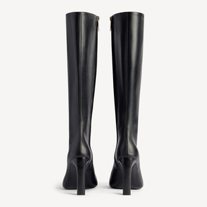 <span class=keywords><strong>Bottes</strong></span> élégantes à bout bulle et talon aiguille en cuir véritable, <span class=keywords><strong>bottes</strong></span> <span class=keywords><strong>hautes</strong></span> à talon fin pour femmes, vente en gros OEM ODM - Product Image 5