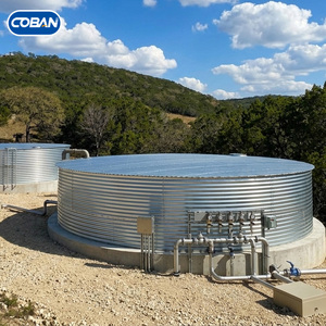 Réservoir d'eau en acier galvanisé de 10m3, 50m3, 300m3, avec revêtement en PVC, silo de stockage d'eau de pluie pour l'abreuvement du bétail - Product Image 1