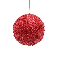 Boule décorative de Noël personnalisée, boule de Noël scintillante, boule décorative en verre, cadeau de Noël