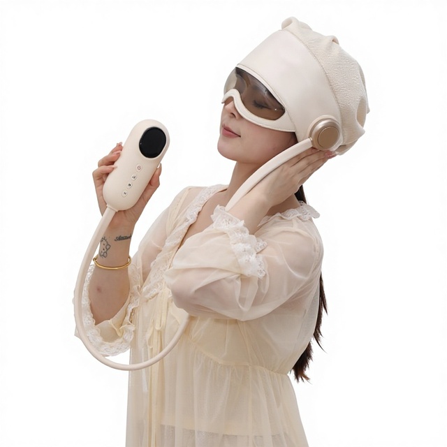 3 in 1 Electric Head Eye Air Compression Vibration Massager with Various Mode Head Massager