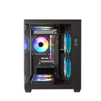Boîtier d'ordinateur Cube C713MS, design sans colonnes, boîtier PC Gamer, tour moyenne, châssis de jeu pour ordinateur de bureau M-ATX/ITX