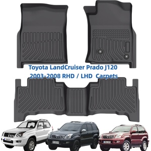 Tapetes de Auto 3D TPE para Todo Clima, Impermeables e Inodoros, OEM y ODM para Toyota Meru 2005-2009 Landcruiser Prao J90 - Product Image 1