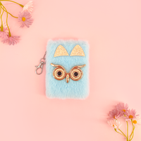 Carnets de notes miniatures décorés de hiboux moelleux, ensemble cadeau de 8 couleurs préféré des enfants, agendas