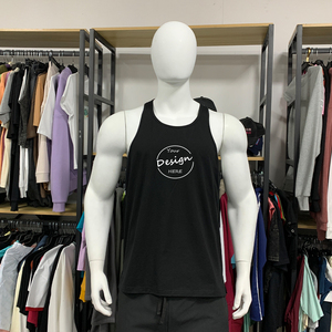 Custom Silk Screen Print Mens Dry-Fit Running <strong>Vest</strong> Cotton Polyester Sleeveless Shirt Print <strong>Racer</strong> <strong>Back</strong> Singlet Men - Product Image 5