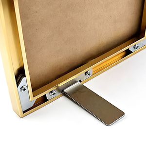 Aluminum Alloy T-Shaped Photo Frame <b>Stand</b> Silver Metal Bracket With Screws For <b>Desktop</b> Display - Product Image 3