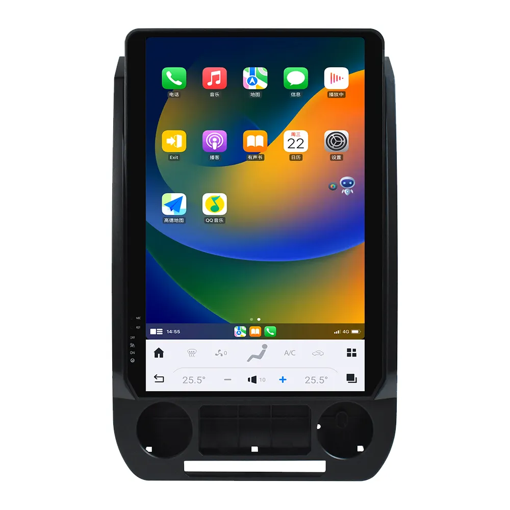 Radio mobil Stereo otomatis Android untuk Ford F150 2015-2022 layar vertikal Carplay nirkabel navigasi GPS pemutar Multimedia