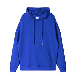 Sudadera 100% Algodón Estilo Americano Talla Grande Informal con Capucha de Felpa Color Sólido Sudadera con Capucha para Hombre Personalizable - Product Image 5
