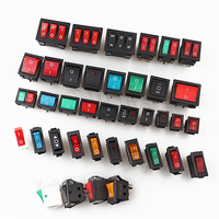 Haute Performance personnalisé bonne qualité 12v/24v 2/3/4/5/6/7/8/10 broches bouton poussoir voiture marin swith interrupteur à bascule étanche