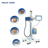 CO2 Volant Laser Marquage Machine Date D'expiration Code De Lot Imprimante Laser Pour Sacs En Plastique Câble Fil Pet Bouteille