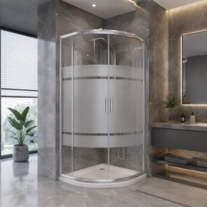 <span class=keywords><strong>Porte</strong></span> de <span class=keywords><strong>douche</strong></span> coulissante ronde en verre trempé à coins arrondis, qualité supérieure, pour salle de bain moderne, directement de l'usine - Product Image 2