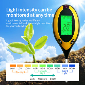 4-in-1-Zahl Boden-PH-Meter Bodenfeuchtigkeitsmesser mit hintergrundbeleuchtung Gartenpflanzen Temperaturlicht Bodenfeuchtigkeits-PH-Meter - Product Image 4
