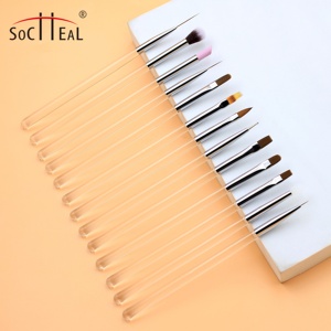 2025 professionnel Transparent acrylique poignée Salon Nail Art brosse ongles peinture brosse <span class=keywords><strong>Acry</strong></span> - Product Image 1
