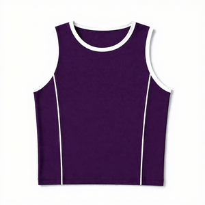 Women's Square Knitted Tank <b>Top</b> Stretch Fitness Yoga Vest OEM ODM Private Label Wholesale Manufacturer Athletic Summer <b>Top</b> Hole - Product Image 2