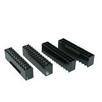 Conector de Cable a Placa Hongsheng, Enchufe de Alimentación ATX, Carcasa Negra, Doble Fila, 24 Pines, Caja de Conexión para Placa Base de Ordenador