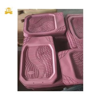 Tapis de sol universels pour voiture, tapis de voiture en PVC, accessoires universels, ensemble complet de 5 pièces