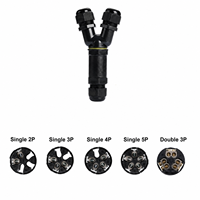 Connecteur Électrique Étanche Haute Intensité 32A 450V Type Y 3 Broches 2 4 5 Broches pour Câble Souterrain de Lampadaires LED