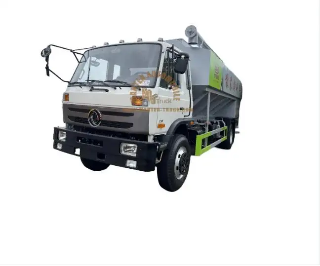 Dongfeng 4X2 10cbm 15cbm Bulk Feed Truck Voor Dierlijke Voedsel Levering