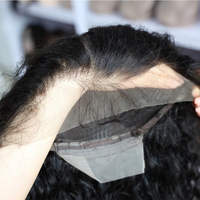 Perruque frontale en dentelle naturelle transparente HD, 100% cheveux humains, lisses comme des baguettes, pour femmes noires