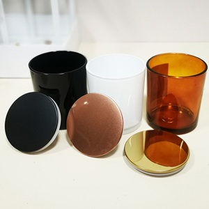 क्रिसमस घर सजावट के लिए ढक्कन कस्टम मोमबत्ती जहाजों के साथ 10 औंस मैट ब्लैक ग्लास मोमबत्ती जार फिर से उपयोग करने योग्य और पुनर्नवीनीकरण - Product Image 2