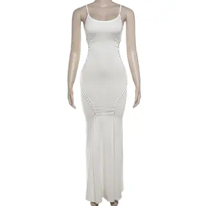 DGK042567 Vestidos de plástico para mulheres maxi vestido longo feito na China