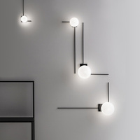 Lámparas de Pared Modernas con Bolas de Cristal, Decoración para el Hogar, Dormitorio, Lámparas de Noche, Escaleras, Iluminación LED Artística de Pared