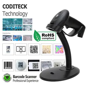 Scanner de código de barras sem fio com carregamento, ck2200 com fio para li4278