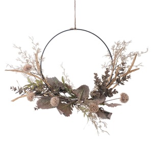 Couronne de fleurs artificielles Youxuan, arrangement floral séché, décoration murale pour la maison, décoration de mariage CF01298 - Product Image 5