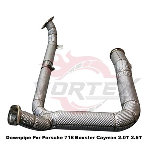 ระบบท่อลง Vortex SS304 ป้องกันความร้อน สำหรับ Porsche 718 Boxster Cayman 2.0T 2.5T ปี 2016-2024 ชุดระบบปรับแต่งมอเตอร์สปอร์ต - Product Image 3