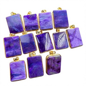 Colgante de Sugilita Natural Pulida Hecha a Mano con Cabujón, Gema Energética Curativa, Anillo de Joyería Temática de Amor con Cristal Kindfull - Product Image 2