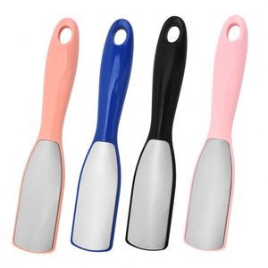 Lima de pies de viaje de acero inoxidable para eliminar piel muerta, lima de pies multifuncional con empujador de cutículas - Product Image 5