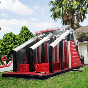 Thương mại người lớn Inflatable 5K khóa học trở ngại Inflatable 5K trở ngại cho vui vẻ nhảy lâu đài trở ngại khóa học Combo trượt - Product Image 1