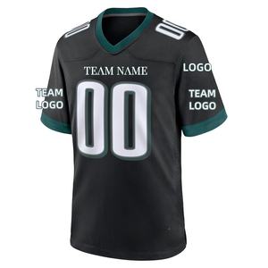Jersey American Football Philadelphia Tim AS, Nama dan Nomor Sesuai Pesanan, Warna Hitam Hijau Putih, Jahitan Custom Murah - Product Image 6
