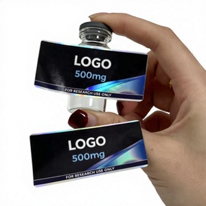 Pegatinas de <span class=keywords><strong>vinilo</strong></span> con logotipo <span class=keywords><strong>autoadhesivo</strong></span> de papel sintético personalizado, impresión impermeable UV en relieve para medicina sanitaria holográfica - Product Image 3