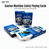 Cartes à jouer personnalisées sur le thème de la sécurité maritime |   Jeu de cartes OEM ODM avec emballage en boîte en papier, usage familial, vente en gros