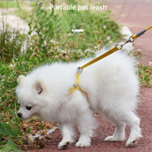 <span class=keywords><strong>Harness</strong></span> dan Tali Anjing Bermotif Polos dengan Bantalan, Set dengan Kalung Senada dari Poliester untuk Anjing Kecil hingga Sedang - Product Image 2