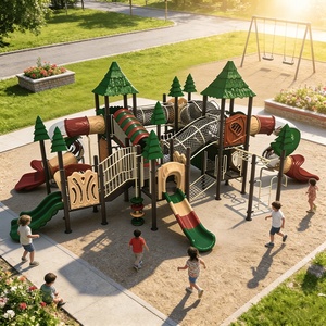 Toboggan de terrain de jeux pour projet de rénovation de terrain de jeux, garantie de 12 mois, usine chinoise - Product Image 1