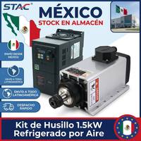 Kit moteur de broche refroidi par air 3,5 kW 24 000 tr/min ER20 220 V avec variateur de fréquence (VFD) pour routeur CNC, gravure et fraisage – Stock entrepôt Mexique