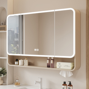 Gabinete de <span class=keywords><strong>espejo</strong></span> de baño inteligente Rectangular de alta calidad, luz LED de atenuación táctil, diseño moderno para el hogar, apartamento, Hotel, Villa, inodoros - Product Image 6