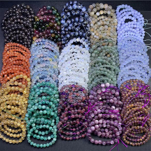 Bracciale con Charm da 8mm, Gioielli alla Moda, Bracciale in Cristallo di Quarzo Naturale, Bracciale in Pietre Preziose, Bracciale in Cristallo per Regalo - Product Image 1