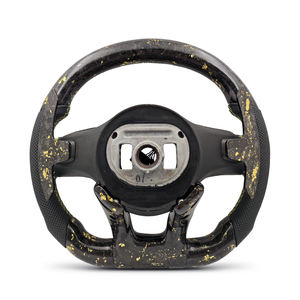 Volant en fibre de carbone forgé doré avec LED pour <span class=keywords><strong>Mercedes</strong></span> Benz W221 W222 W212 W213 GLE W167 W164 Classe C W205 <span class=keywords><strong>C300</strong></span> <span class=keywords><strong>4matic</strong></span> 2015 - Product Image 2