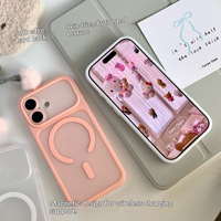 Funda Magnética Mate de Lujo con Tacto de Piel para iPhone 17 16 15 Pro Max, Película Protectora Desmontable para Lente de Cámara, Cubierta Trasera Protectora Antigolpes