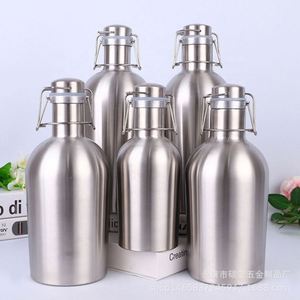 Growler à bière en acier inoxydable 2L - Bouteille isotherme à double paroi personnalisée 64oz pour un stockage parfait des boissons - Product Image 4