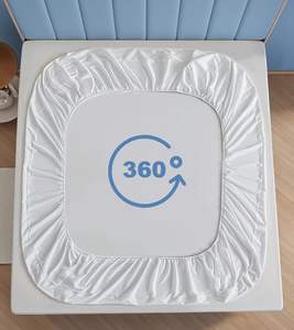 Cubierta de <span class=keywords><strong>cama</strong></span> transpirable personalizada, protector de colchón impermeable doble para mascotas, niños y adultos - Product Image 4