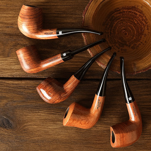 Wooden Smoking Pipes Bent Type Rosewood Collection Handcrafted Tobacco Pipe For Personal Gift - Product Image 1