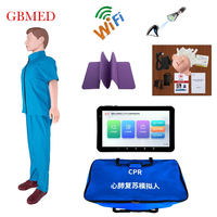 Maniquí de RCP GUANBANG con Software de Simulación Independiente, PC Portátil de 8 Pulgadas, Retroalimentación en Tiempo Real, Función de Reflex Pupilar, Uso Médico